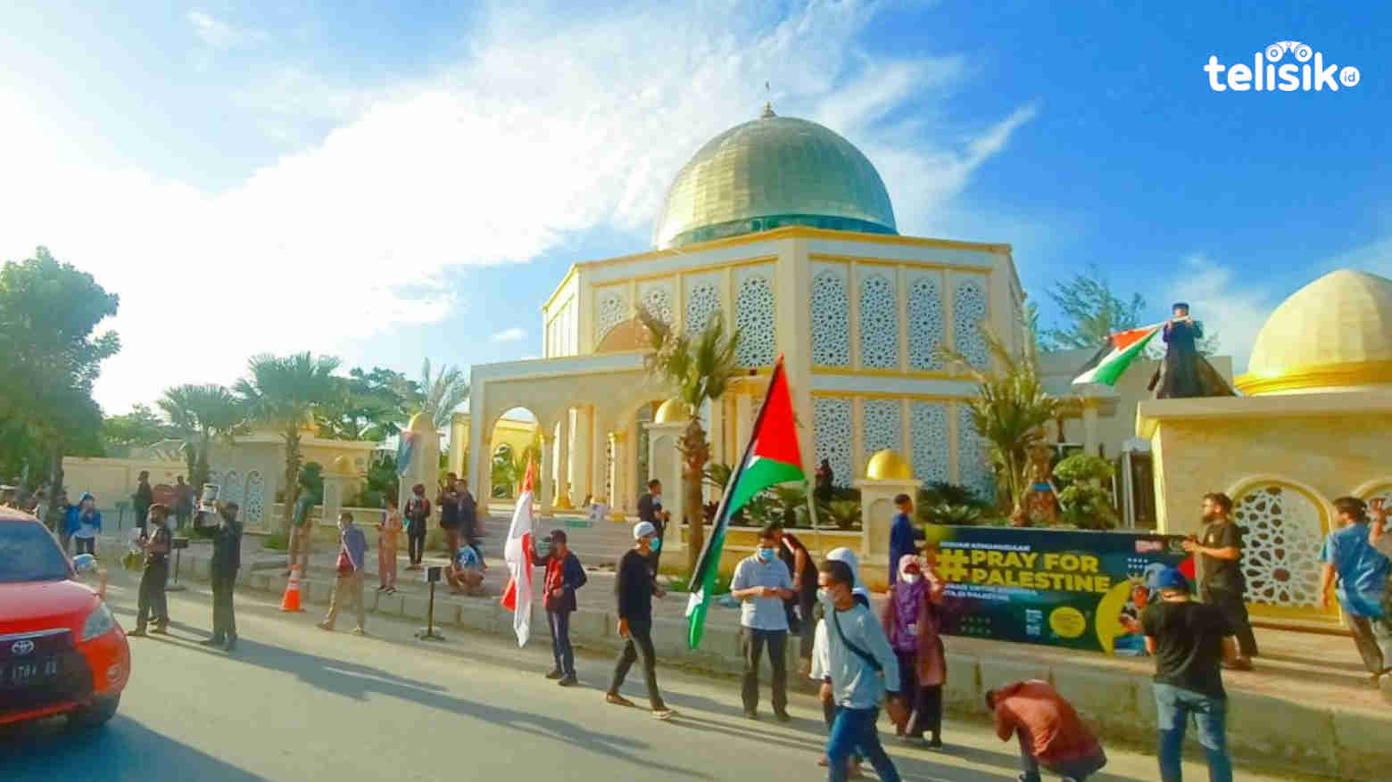 Peduli Palestina, Jamaah Masjid Raudhatul Jannah yang Mirip Masjid Al-Aqsa Galang Donasi