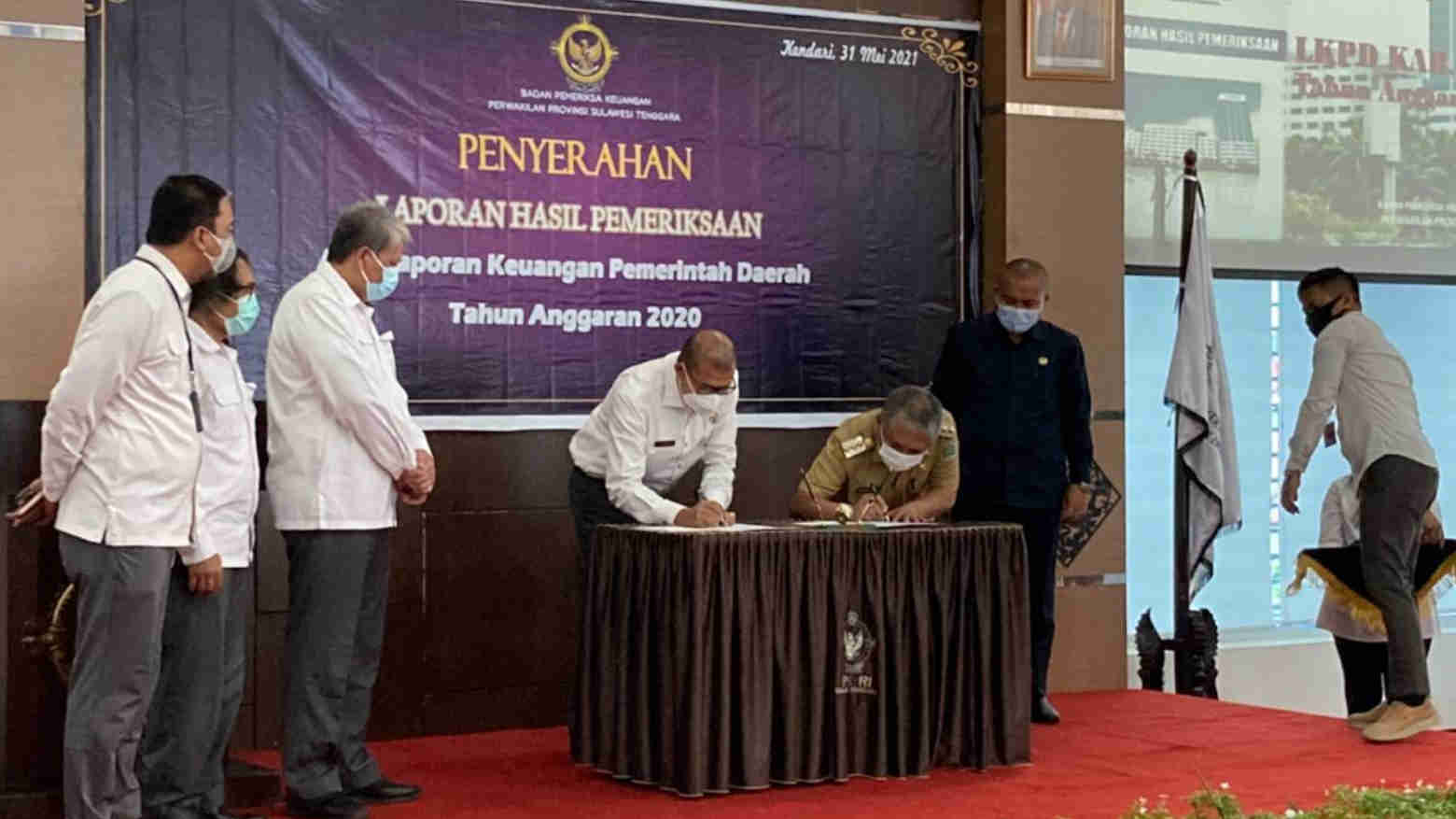 Pemkab Konawe Raih Opini WTP Keenam Secara Beruntun dari BPK RI