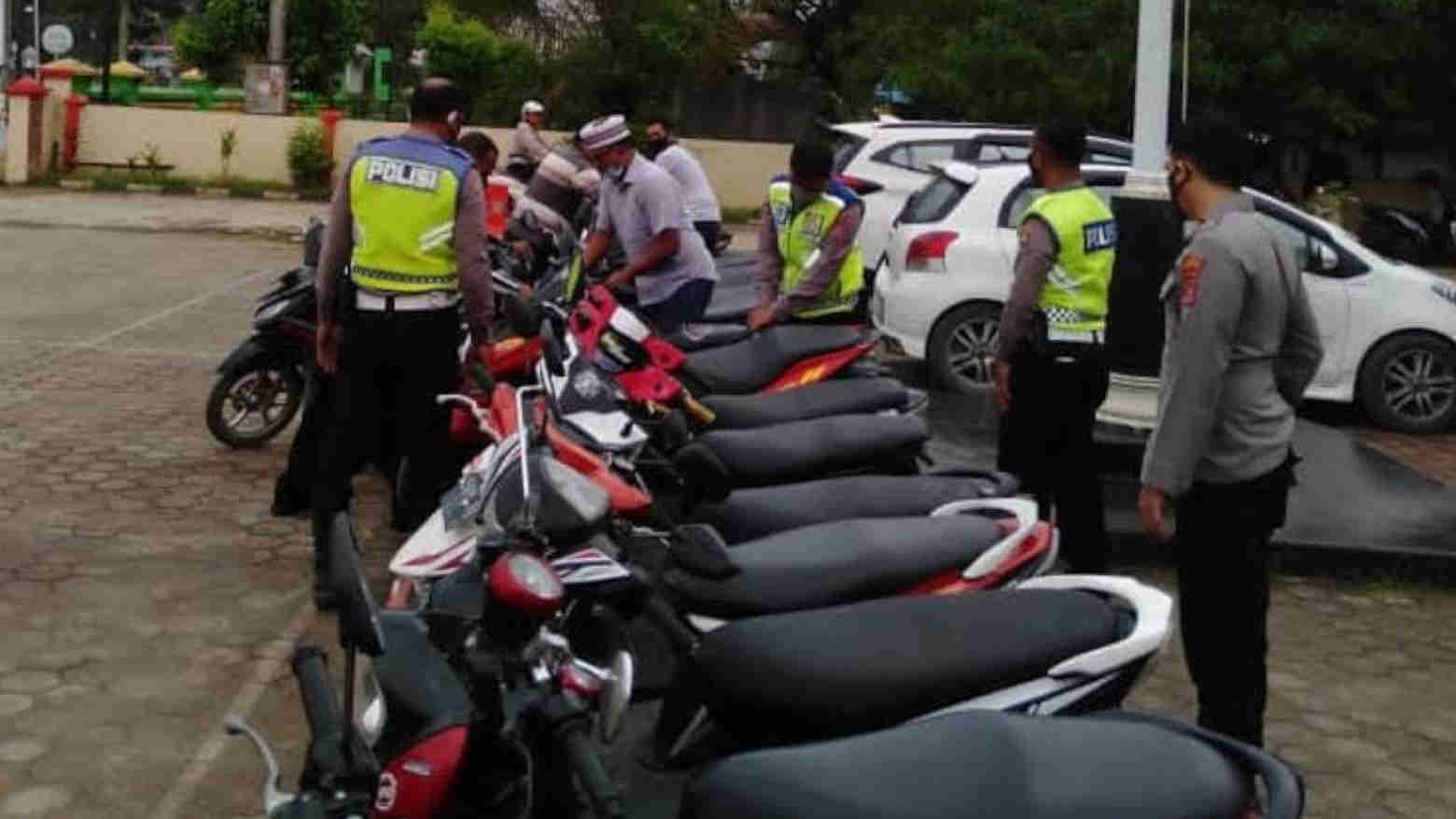 Polsek Baruga Amankan 87 Motor Milik Pelaku Aksi Balap Liar