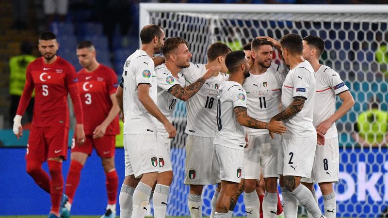 Italia Hancurkan Turki 3-0 di Laga Pembuka Euro 2020