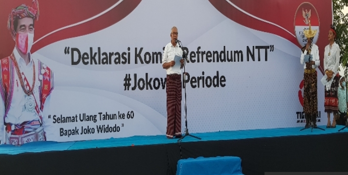 NTT Dukung Referendum Terbatas Perubahan Masa Jabatan Presiden Jokowi