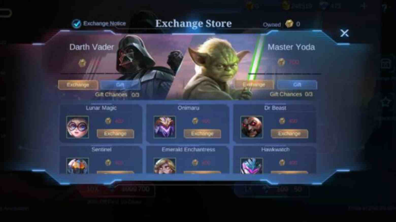 Berapa Diamond untuk Dapat Skin Star Wars Mobile Legends?