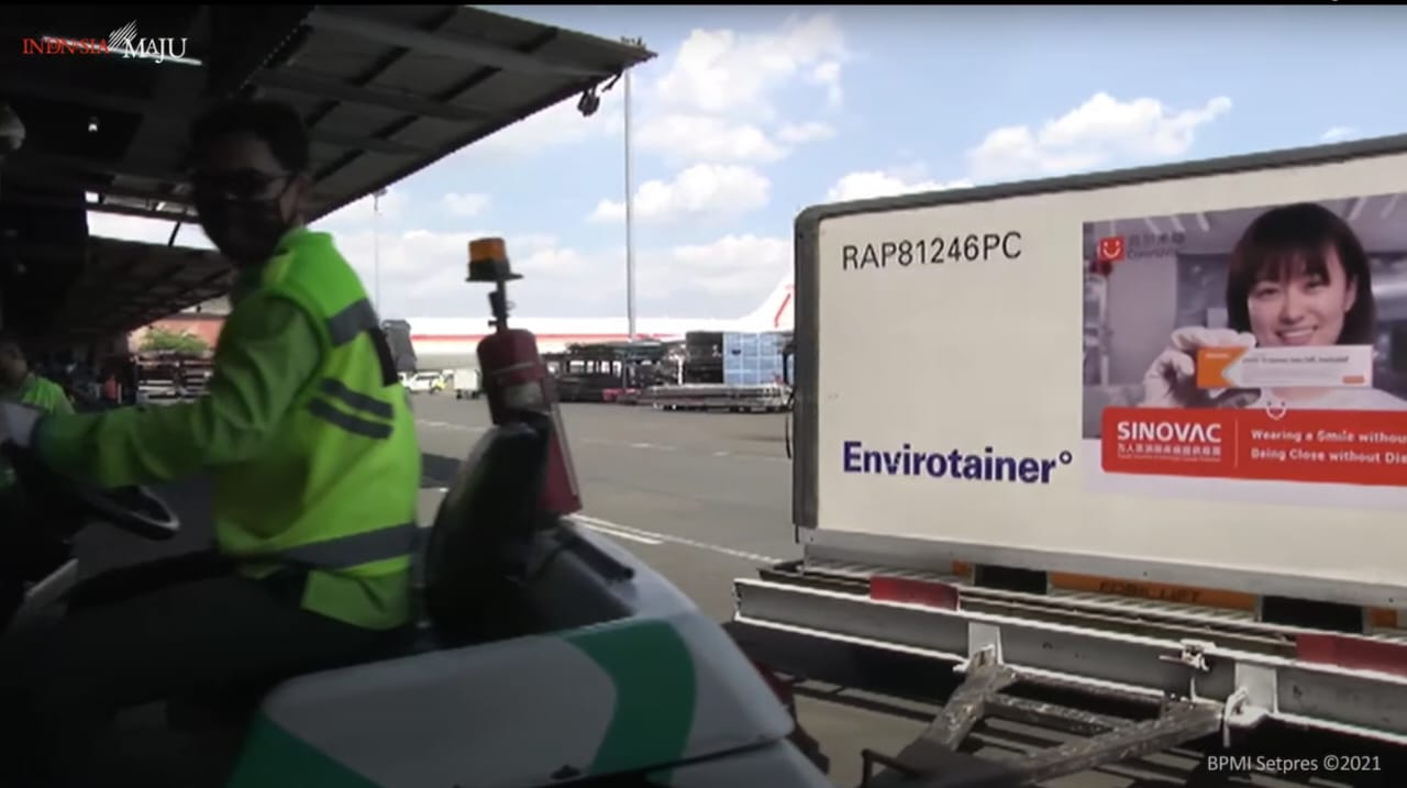 Indonesia Kembali Terima 10 Juta Dosis Bahan Baku Vaksin Sinovac