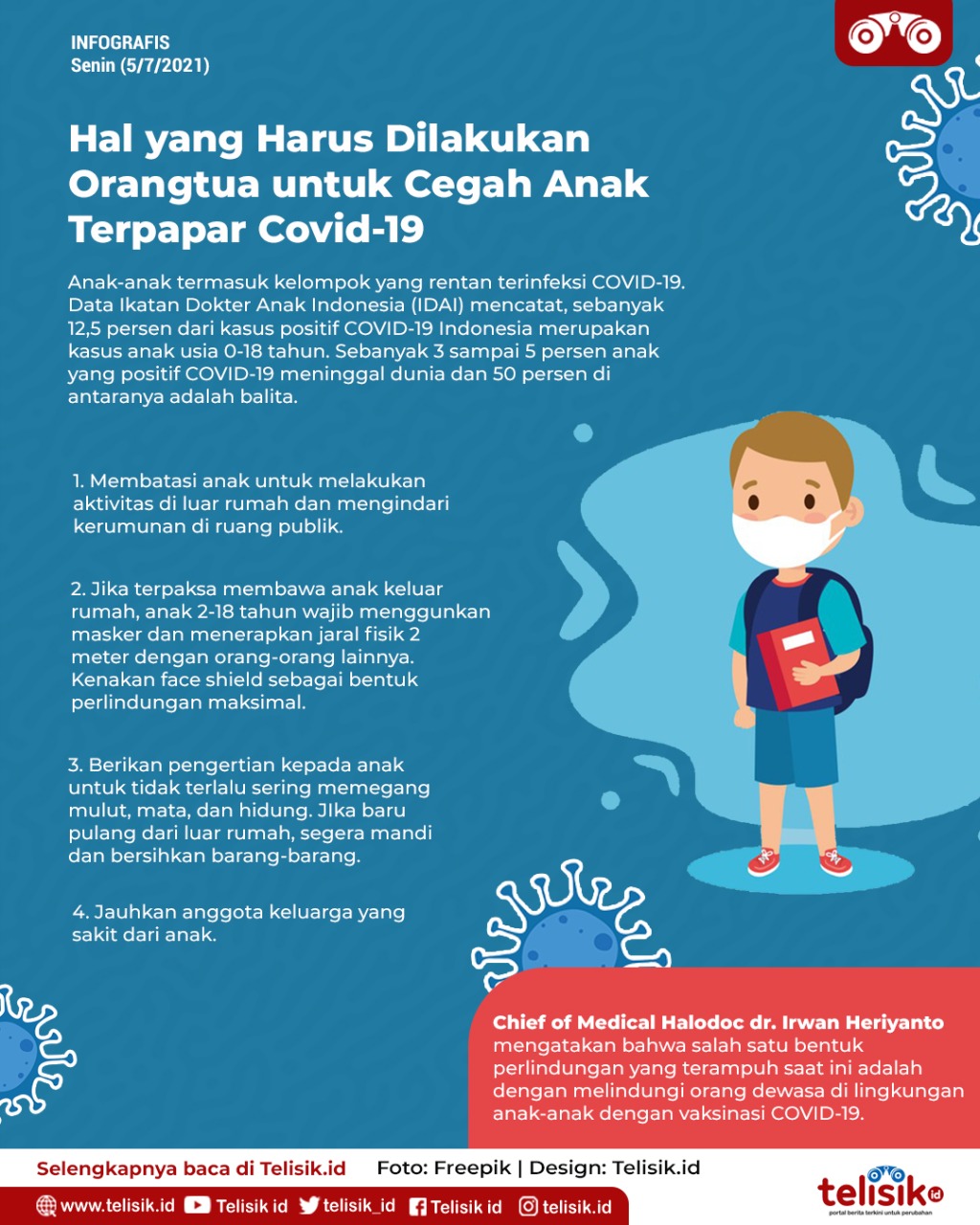 Infografis: Hal yang Harus Dilakukan Orangtua untuk Cegah Anak Terpapar Covid-19