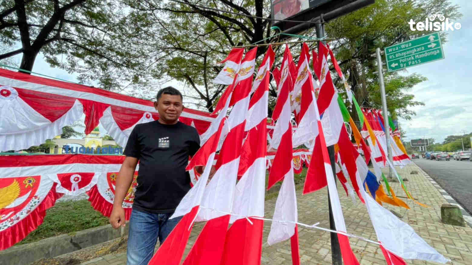 Jelang HUT ke-76 RI, Pembeli Bendera Ini Masih Ingat Sejarah Kemerdekaan
