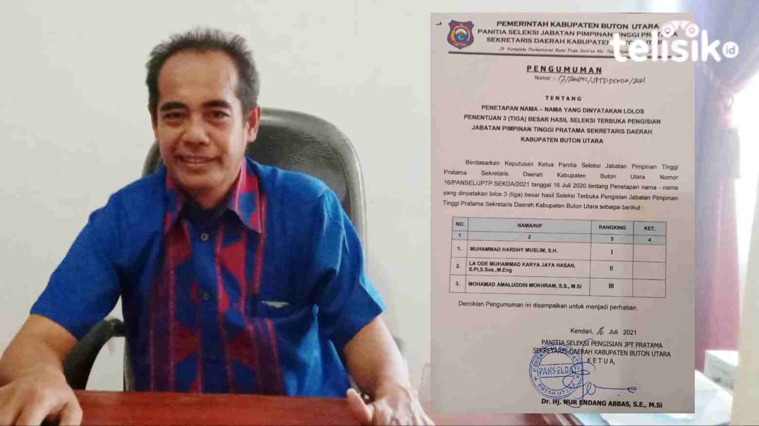 Pansel Tetapkan 3 Besar Hasil Seleksi Sekda Butur