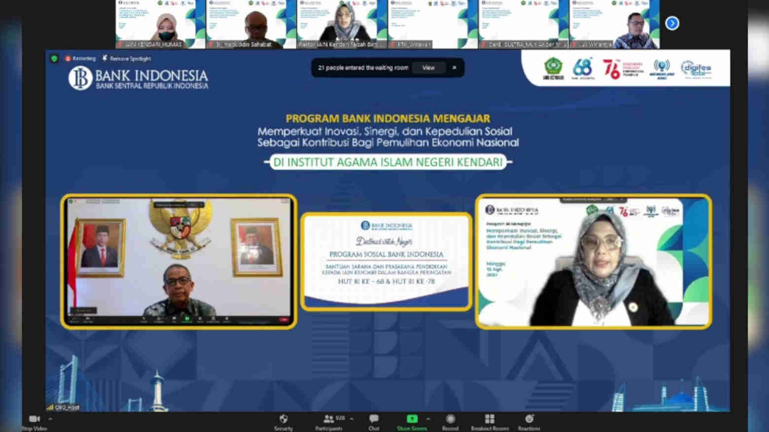 IAIN Kendari Terima Bantuan Lab Akuntansi Perbankan dari BI