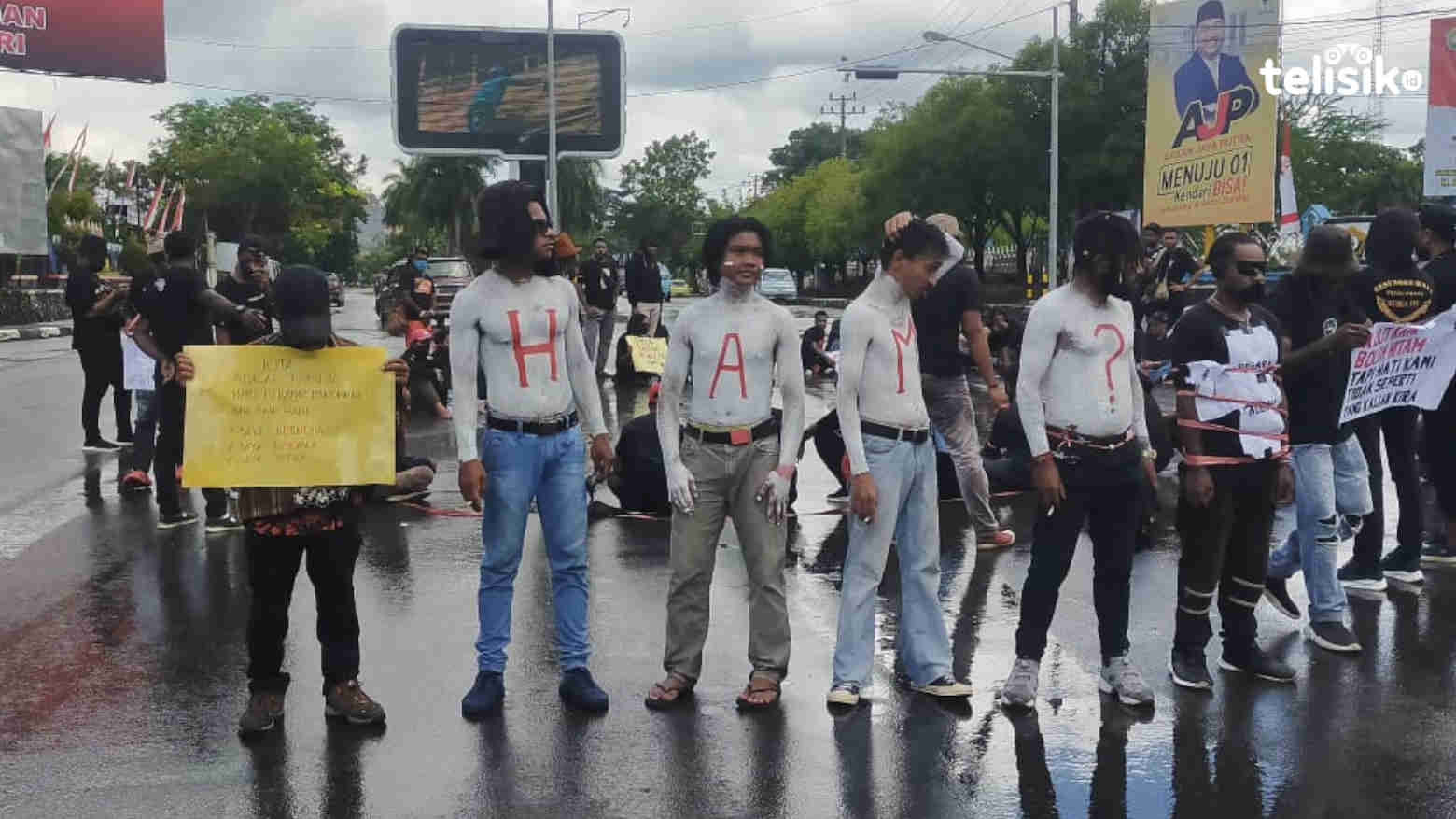 Mahasiswa Papua di Kendari Demo, Tolak Penganiayaan di Merauke