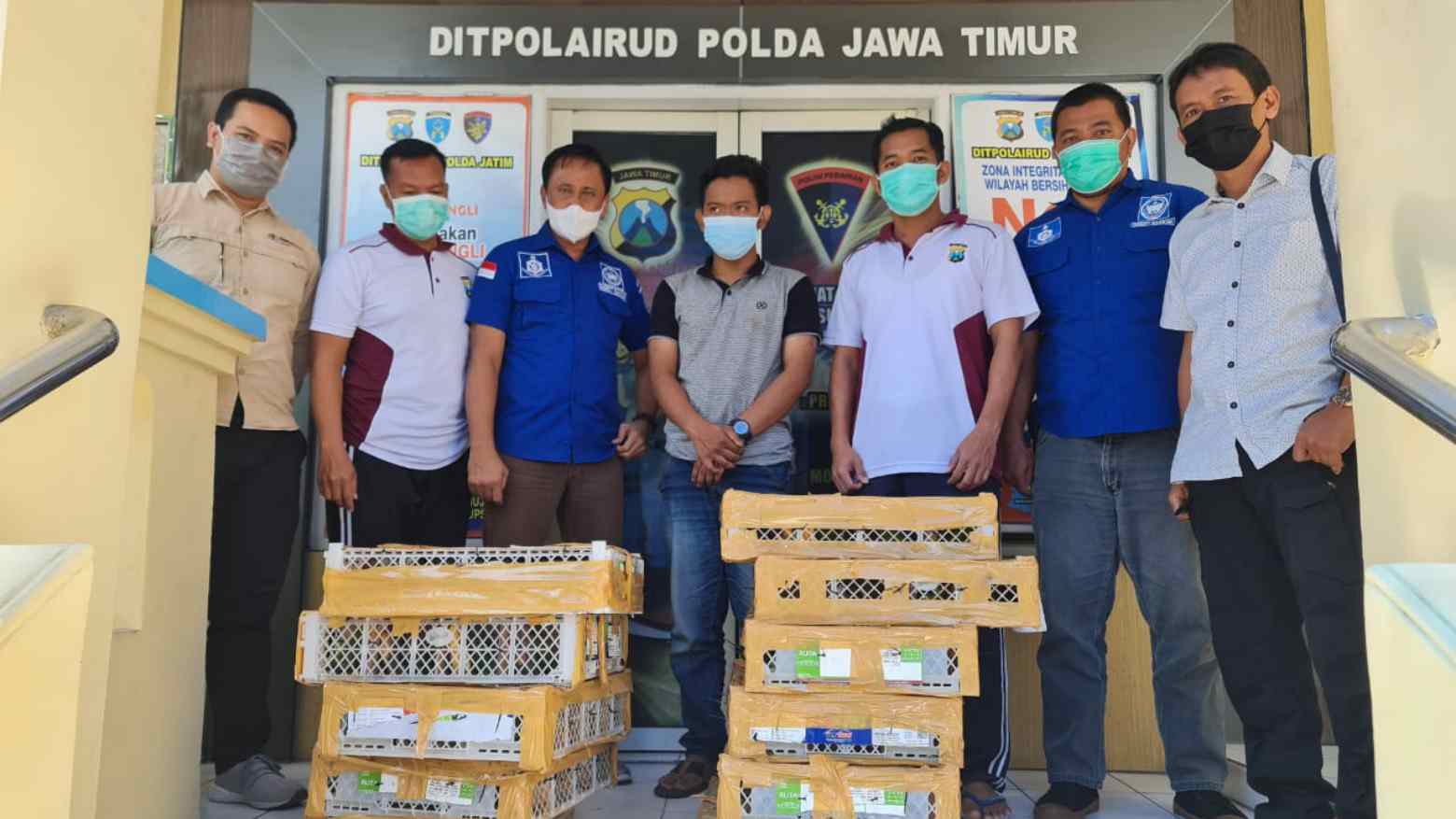 Polairud Polda Jatim Gagalkan Penyelundupan Satwa Dilindungi