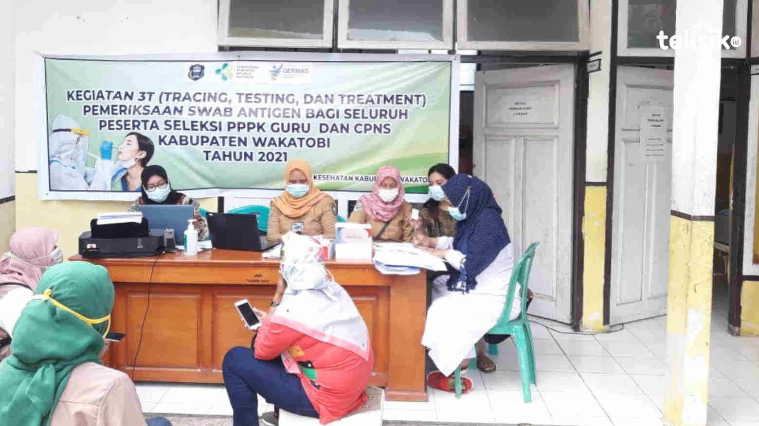 Alhamdulillah, Peserta Seleksi CPNS dan PPPK Guru di Wakatobi Kebagian Swab Antigen Gratis