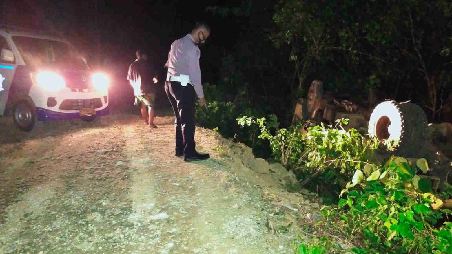 Truk Terguling Masuk Jurang, Satu Orang Tewas