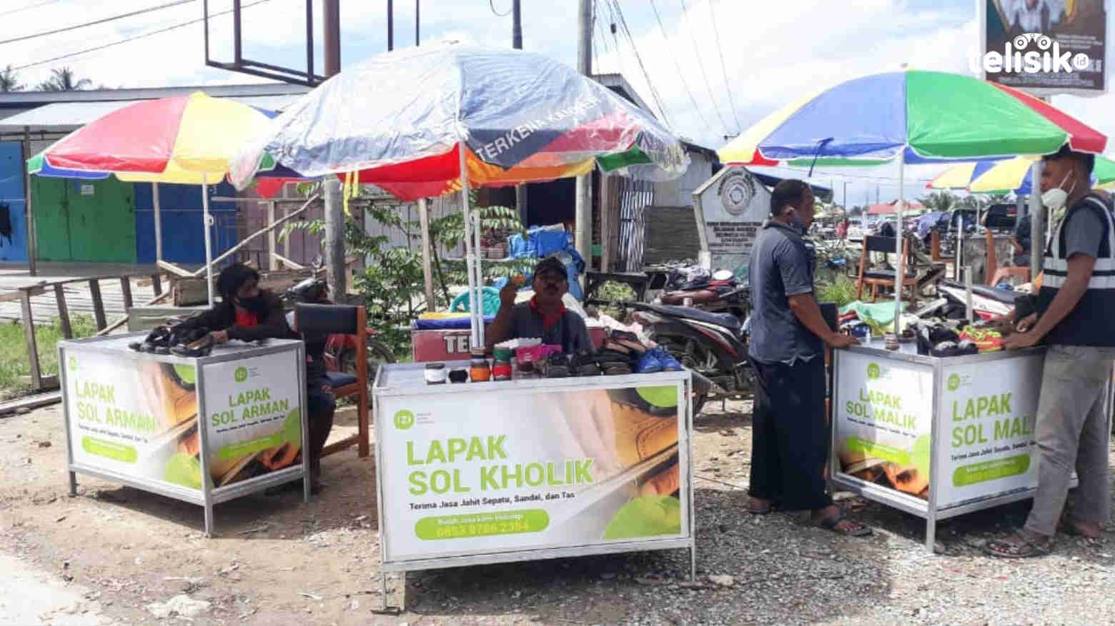 Tukang Sol Sepatu Pasar Panjang Keciprat Bantuan Lapak