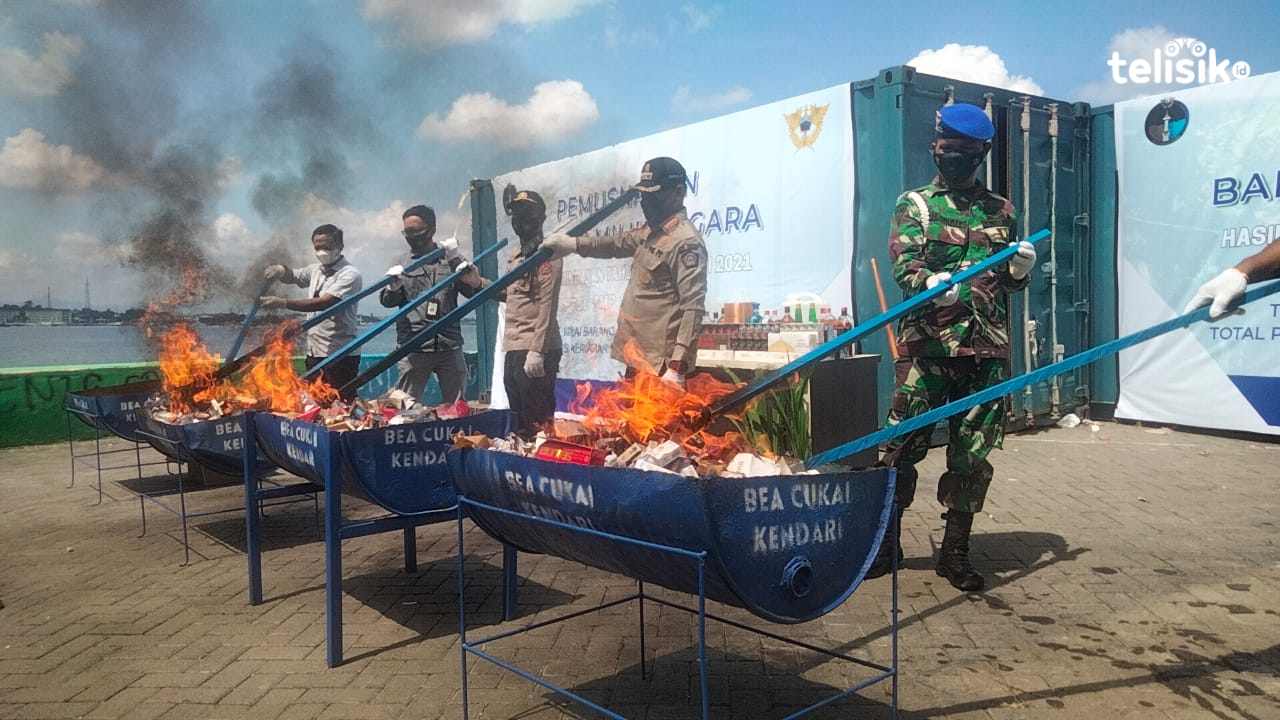 3 Juta Batang Rokok Ilegal Dimusnahkan