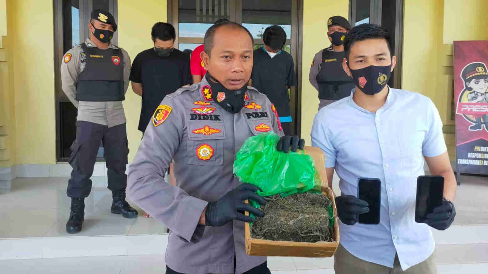 Gagalkan Transaksi Ganja, Polres Kendari Amankan 3 Pelaku