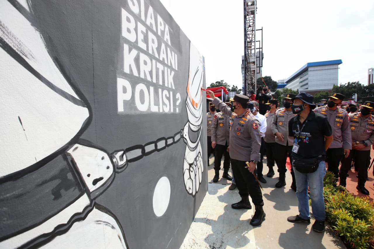 Piala Kapolri: Karya Pemenang Mural Akan Dilukis di Tiang Jalan