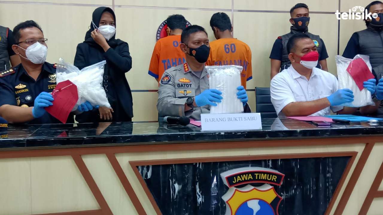 Polda Jatim Tangkap Dua Pengedar Sabu Jaringan Sokabana