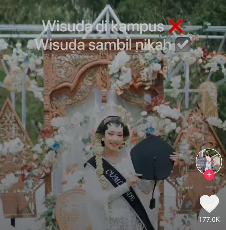 Viral: Bahagianya Wanita Cantik Ini, Bisa Nikah dan Wisuda Bersamaan