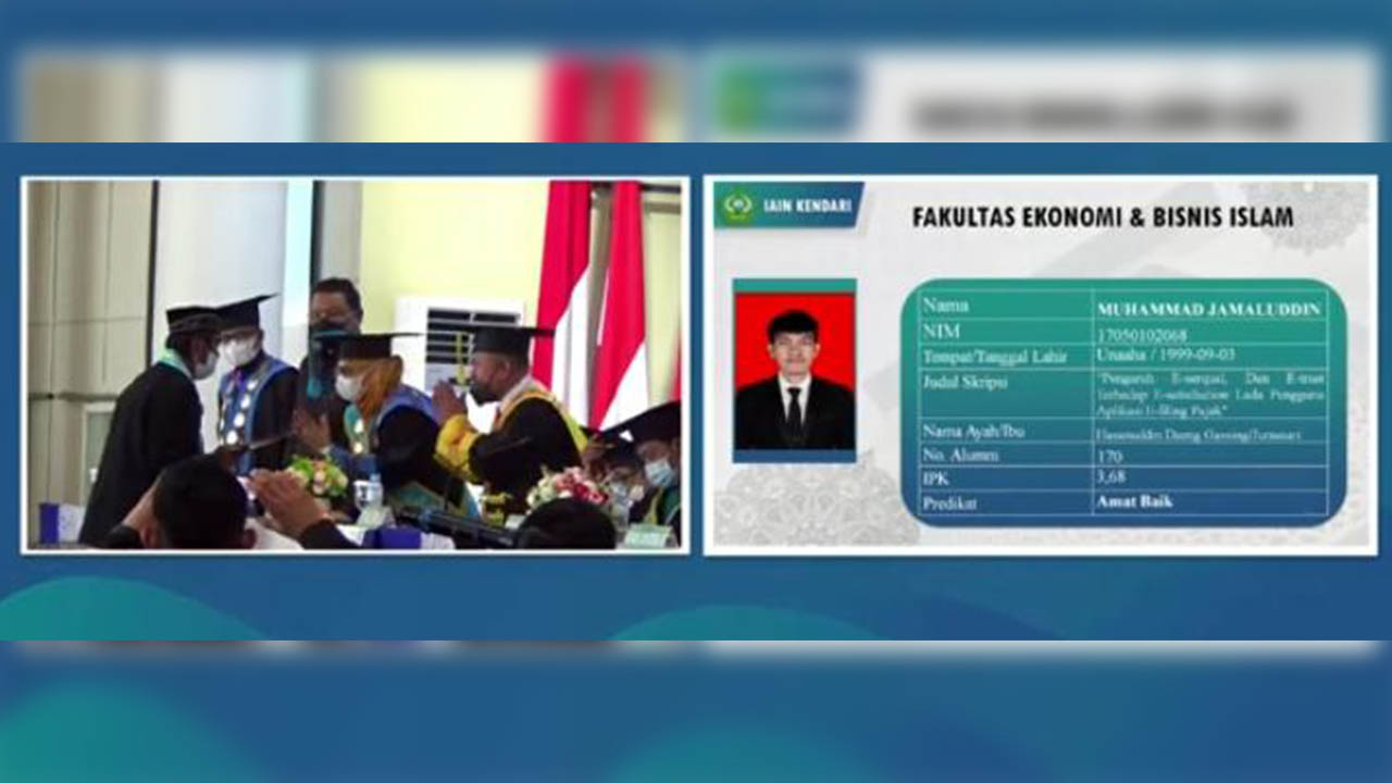 Haru, Ayah Wakili Anaknya yang Sudah Meninggal di Acara Wisuda IAIN Kendari