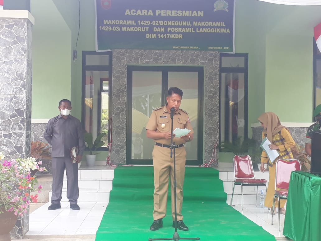 Koramil Wakorut dan Bonegunu Diresmikan, Ini Pesan Wabup Butur