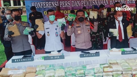 Polda Sumut Rebus Ratusan Narkoba