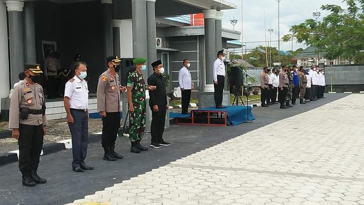 Bupati Butur Pimpin Apel Gelar Pasukan Operasi Lilin Anoa 2021
