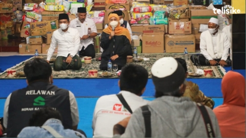 Didatangi Gubernur Khofifah, Warga Letusan Semeru Gelar Tahlil Dan Doa Bersama