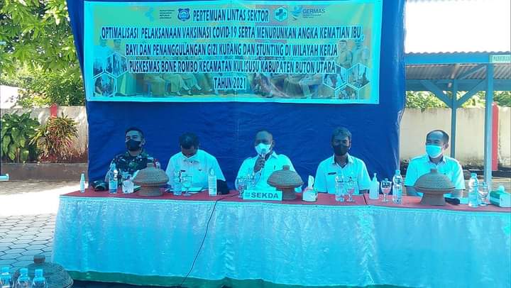 Pertemuan Lintas Sektor di Puskesmas Bone Rombo, Ini Pesan Sekda Butur