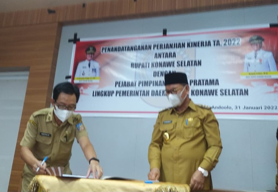 Tandatangan PK, OPD Konsel Komitmen Kinerja