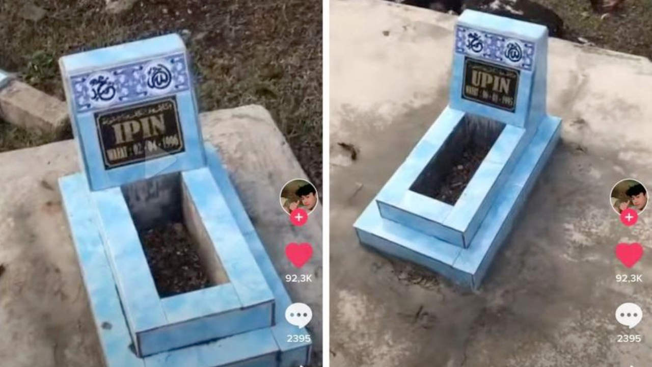 Upin Ipin Meninggal Kuburannya Viral di Medsos, Netizen: Pantas Tak Ada Episode Beranjak Dewasa