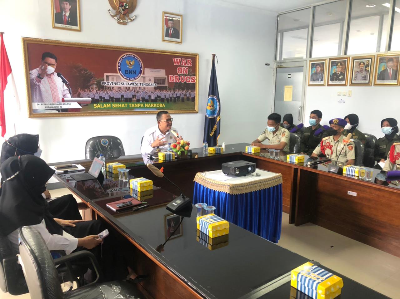 Wujudkan Kampus Bersinar, BNNP Sultra Audiensi Bersama Menwa UHO