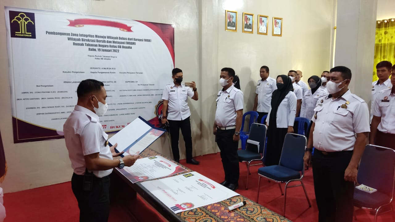 Wujudkan WBK-WBBM, Rutan Unaaha Gelar Deklarasi Janji Kinerja