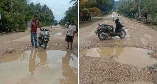 Akun Herkules Kembali Unggah Jalan Provinsi Rusak Parah di Desa Bubu Butur
