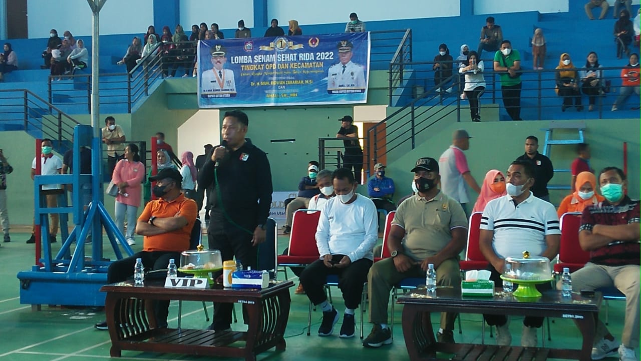 Buka Lomba Senam Sehat Rida 2022, Wabup Ahali Harap Kerja Sama Majukan Butur