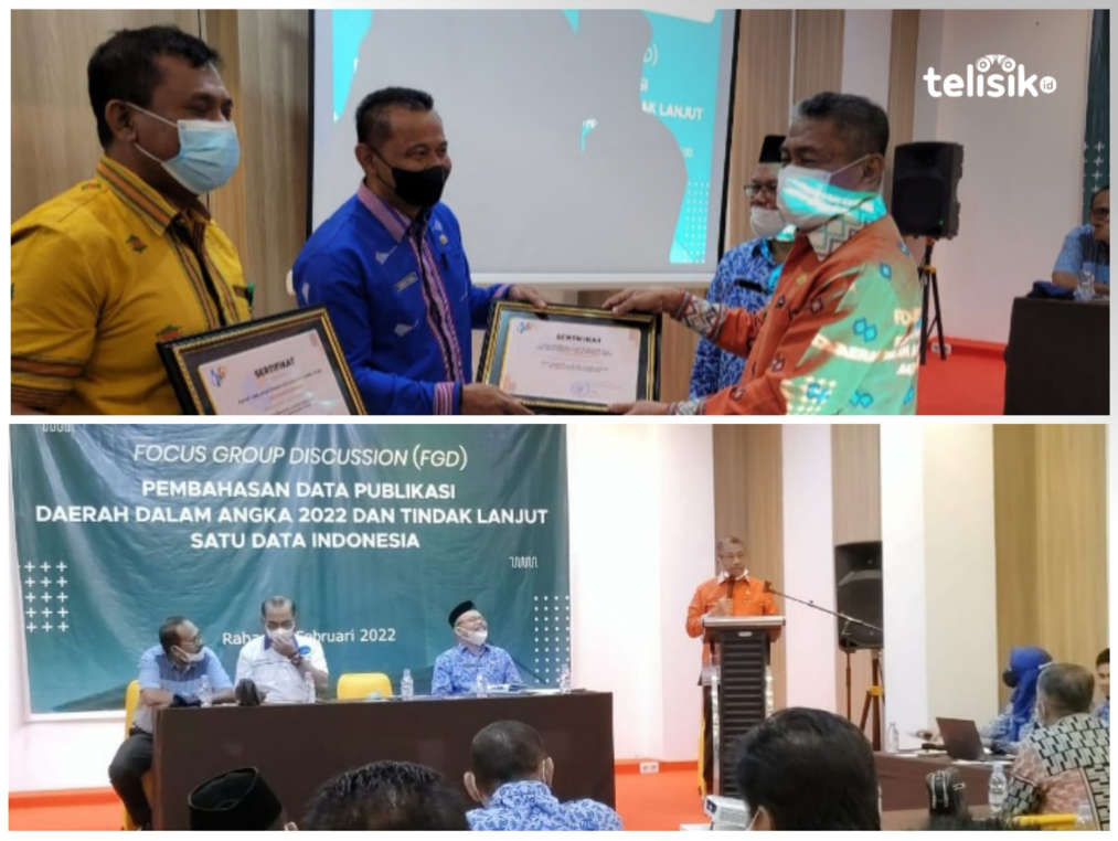 Hasil Data Sesuai Prinsip Statistik, BPS Ganjar Penghargaan Dua OPD di Muna