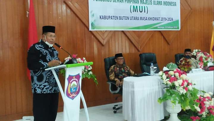 Pengurus MUI Butur Dikukuhkan, Wabup Ahali Harap Jadi Pionir