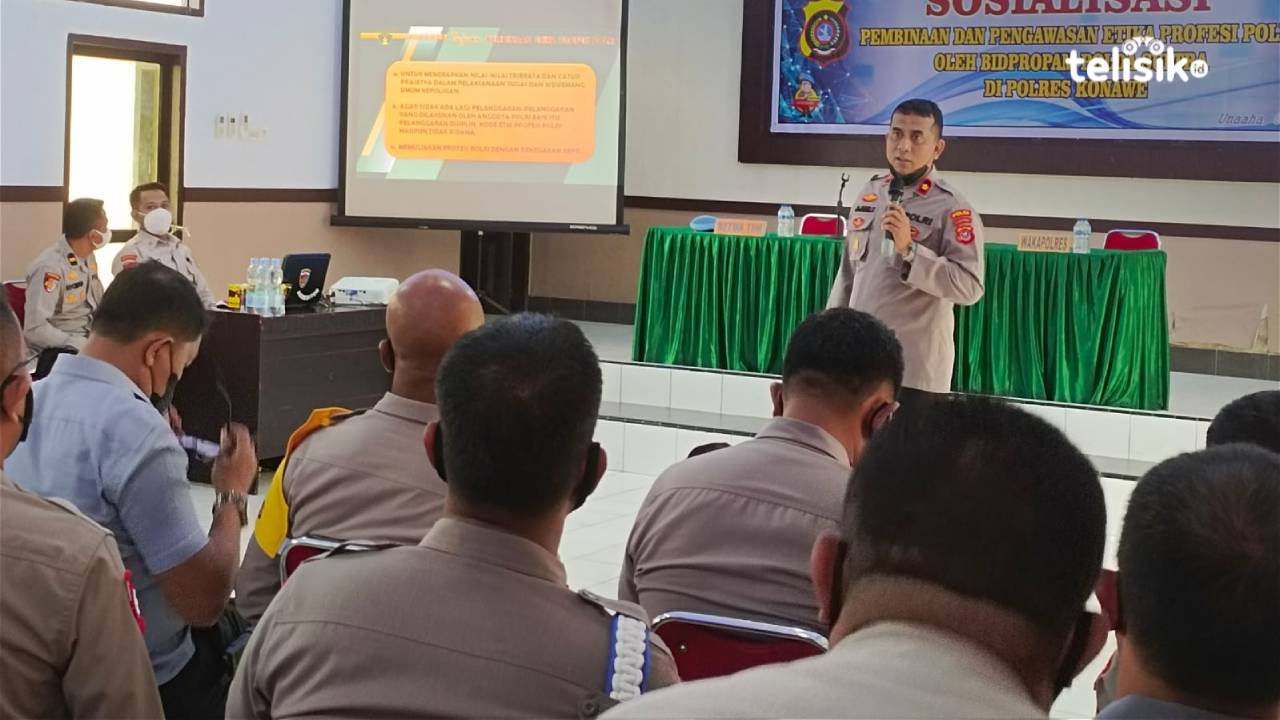 Bidpropam Polda Sultra Sosialisasi Etika Profesi Polri di Polres Konawe