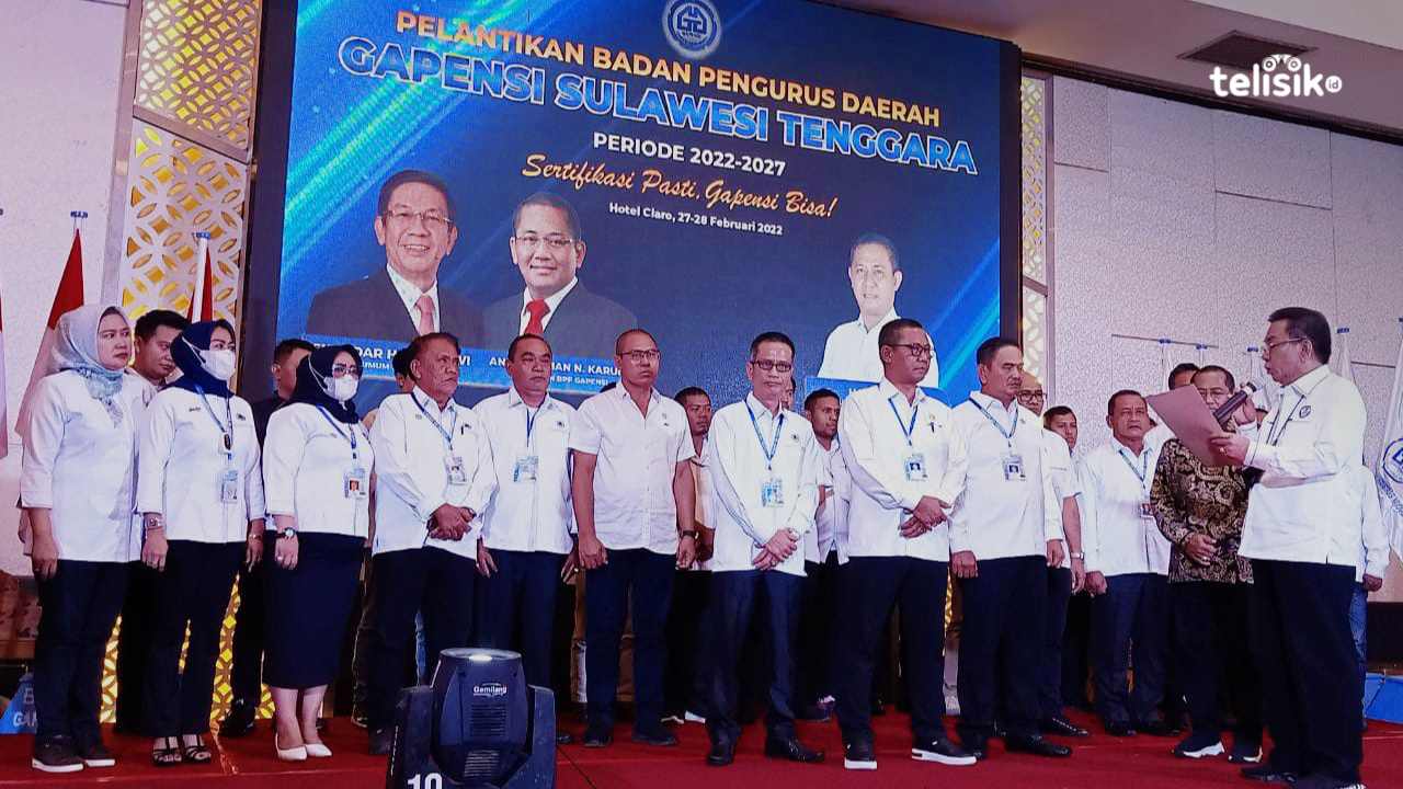 Kembali Terpilih, Hasdar Resmi Nakhodai BPD Gapensi Sultra Periode Kedua
