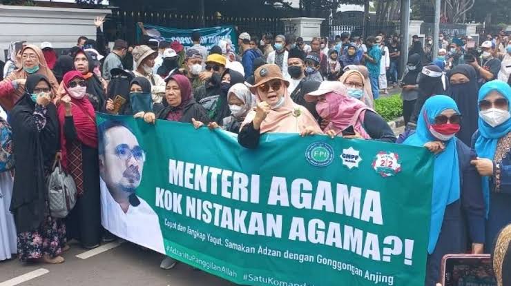 Massa PA 212 Demo Minta Menag Yaqut Dicopot
