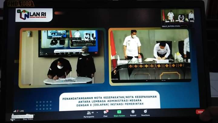 Pemkab Butur Teken Nota Kesepakatan Bersama LAN