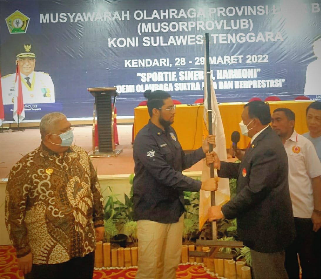 Putra Gubernur Sultra, Alvian Taufan Putra Resmi Nakhodai KONI Sultra