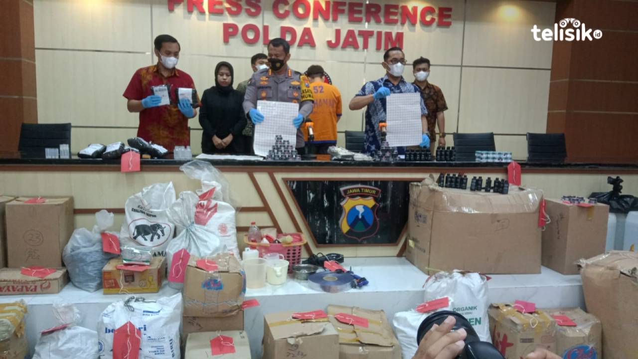 Beroperasi Sejak Tahun 2019, Pabrik Kosmetik Ilegal Disegel Polda Jatim