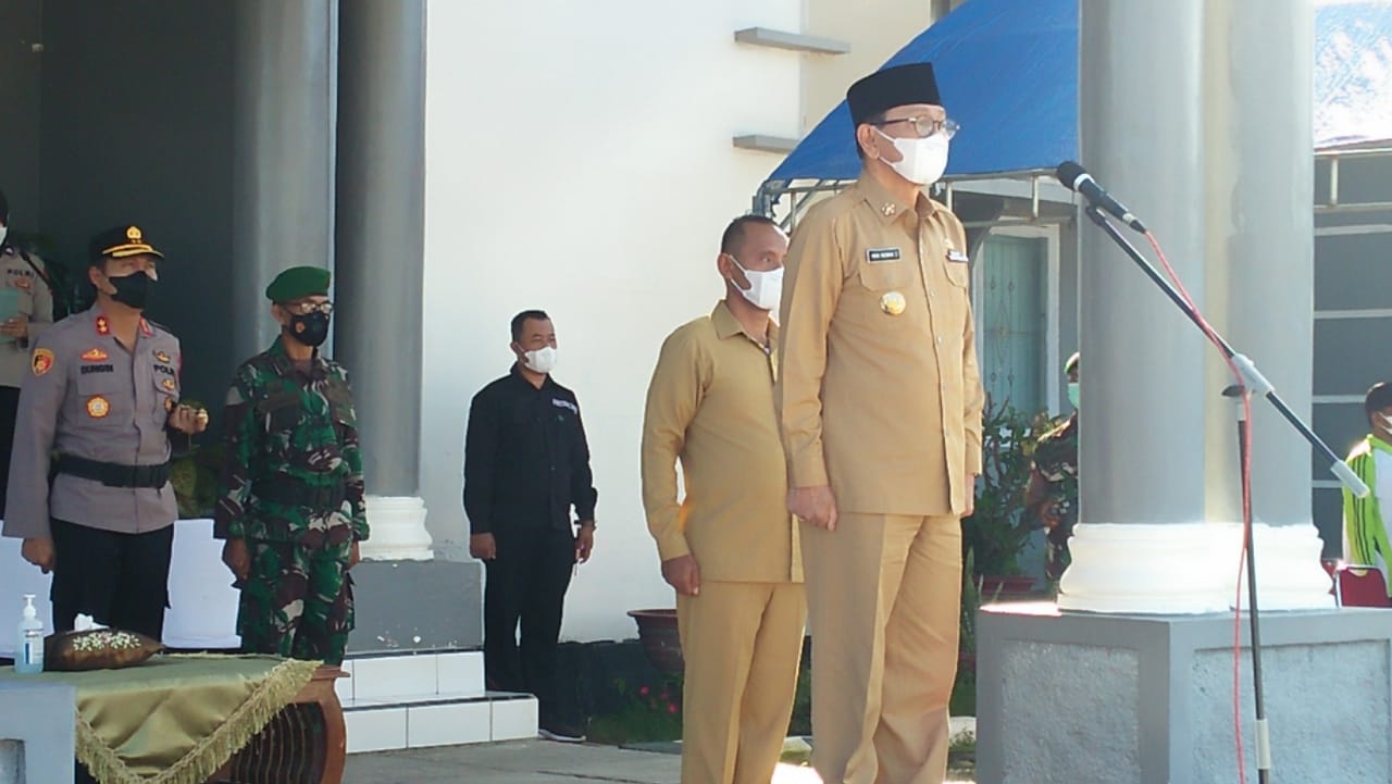 Jelang Lebaran, Bupati Butur Ridwan Zakariah Pimpin Apel Operasi Ketupat 2022