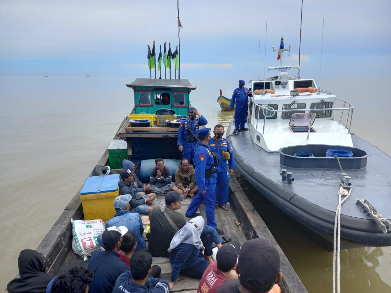 Polisi Tangkap Kapal Angkut TKI Ilegal dari Malaysia menuju Asahan Sumut