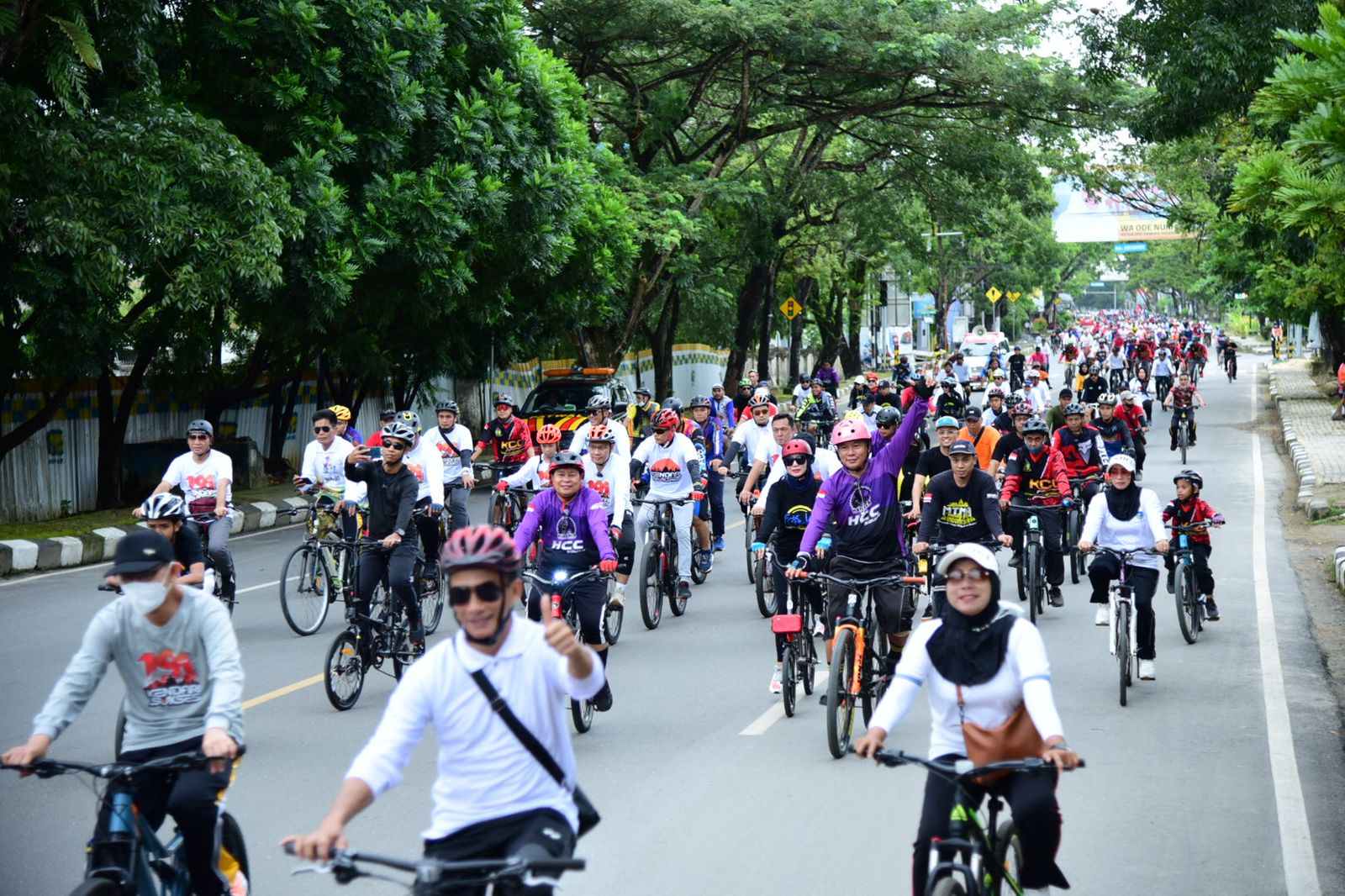 Sambut HUT Kota Kendari, 1.823 Warga Ramaikan Gowes