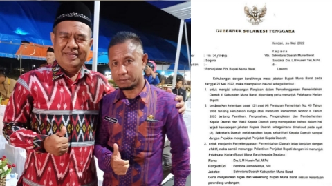 Isi Kekosongan Pimpinan, Ali Mazi Tunjuk Husein Tali Sebagai Plh Bupati Muna Barat