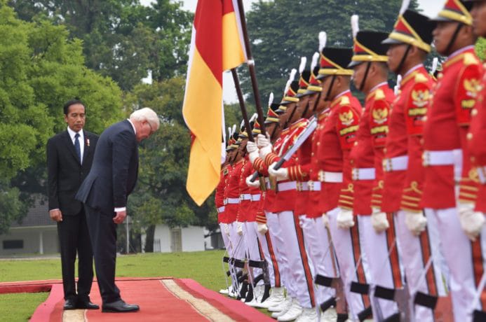 Jokowi Sambut Presiden Republik Federal Jerman di Istana Bogor