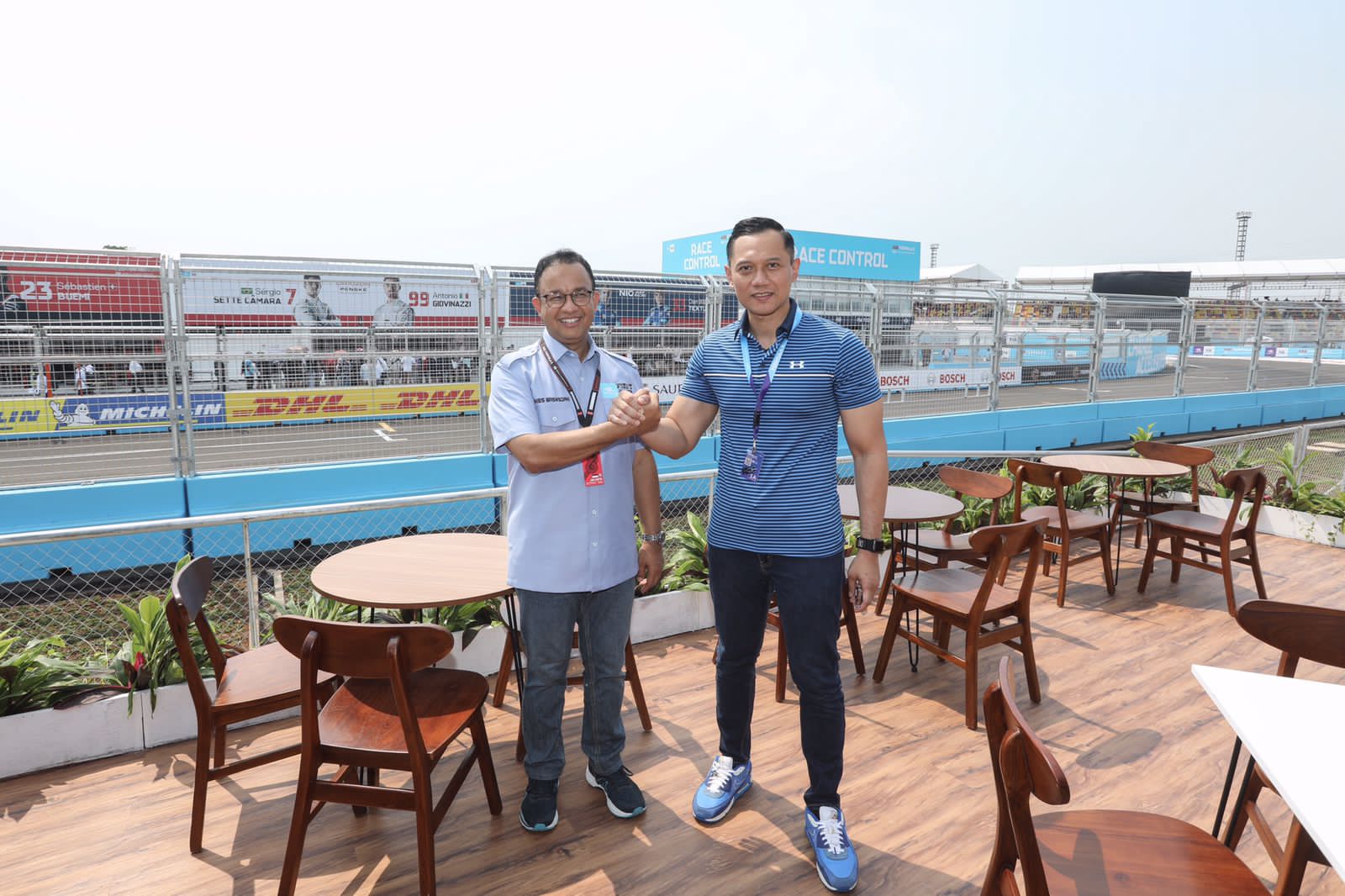 Nonton Formula E di Sirkuit Ancol, AHY Disambut Akrab Anies Baswedan