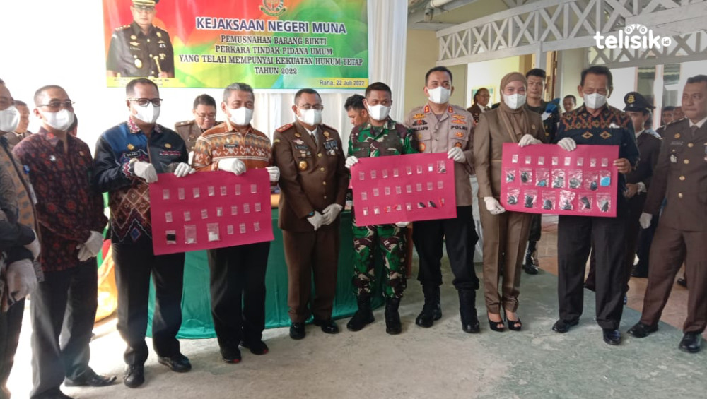 Barang Bukti 42 Perkara Pidum Dimusnahkan, Ada Sabu 70,6 Gram