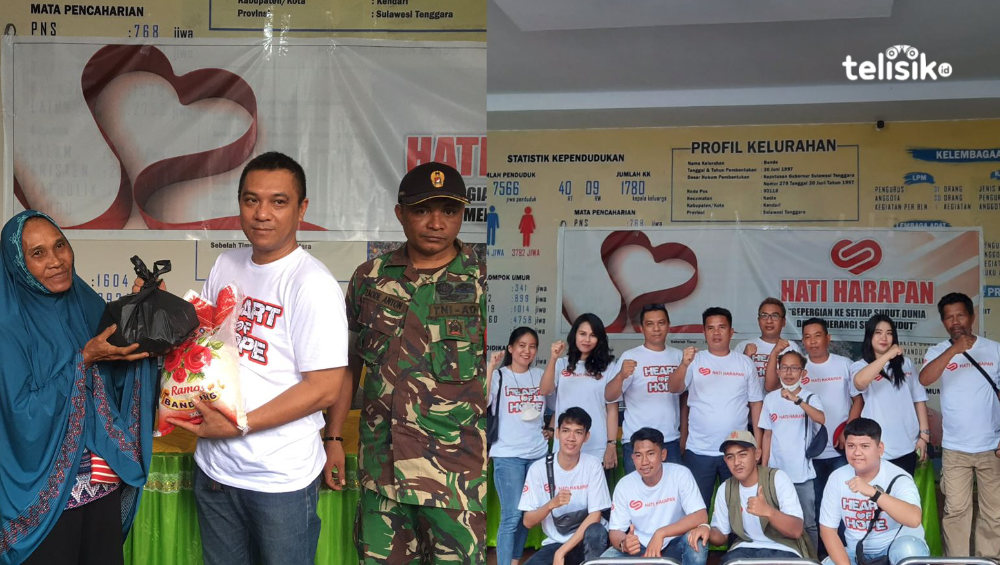 Warga Kelurahan Bende Terima Paket Sembako dari Heart Of Hope Community