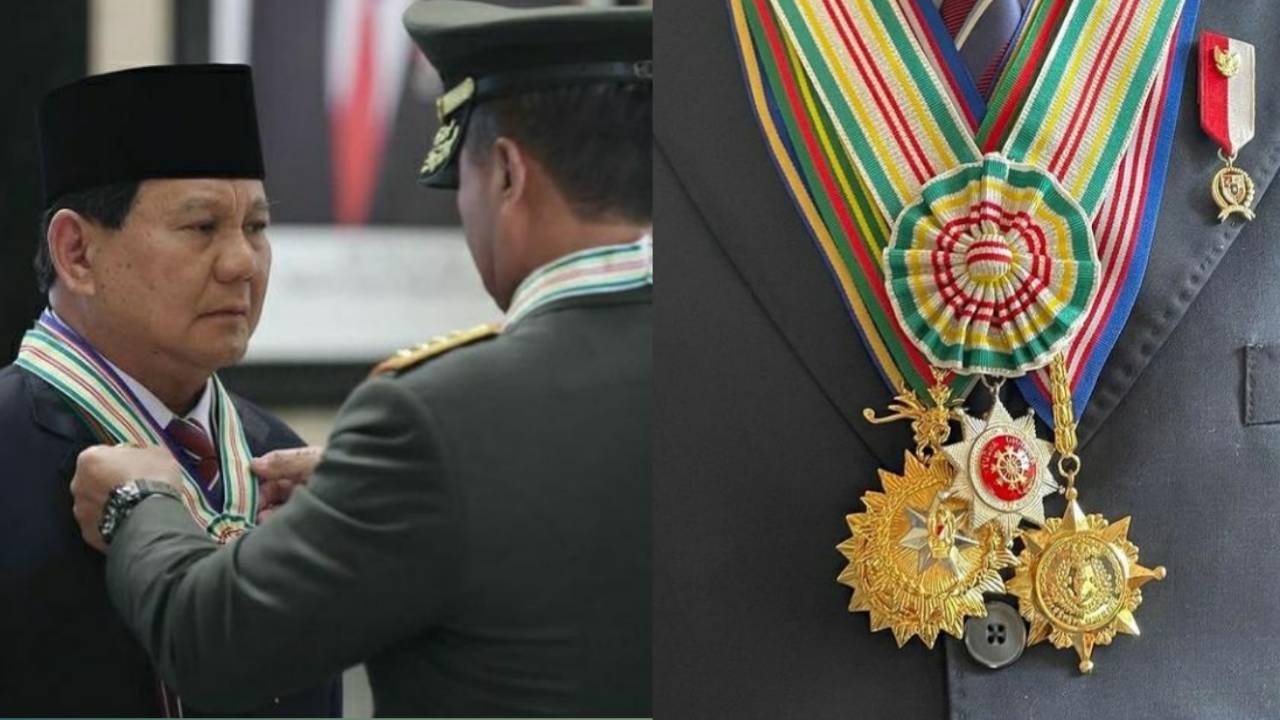 Prabowo Subianto Terima 4 Bintang Kehormatan dari TNI